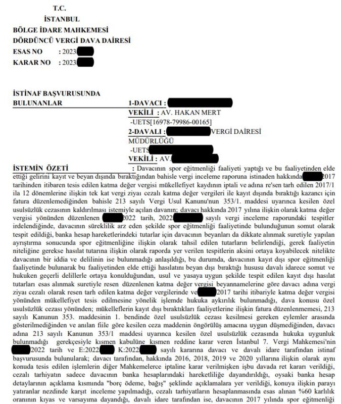 Kayıt Dışı Hasılat İddiasıyla Kesilen Cezalı Vergiler ve Mükellefiyet Kaydı
