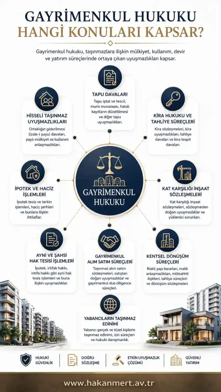 Gayrimenkul Hukuku Kapsamı: Gayrimenkul Avukatı Hangi Davalara Bakar?