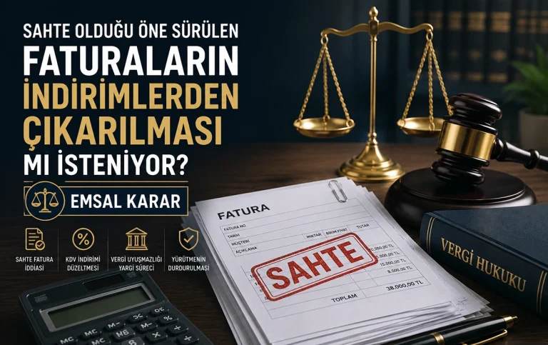 Sahte Olduğu Öne Sürülen Faturaların İndirimlerden Çıkarılması mı İsteniyor?