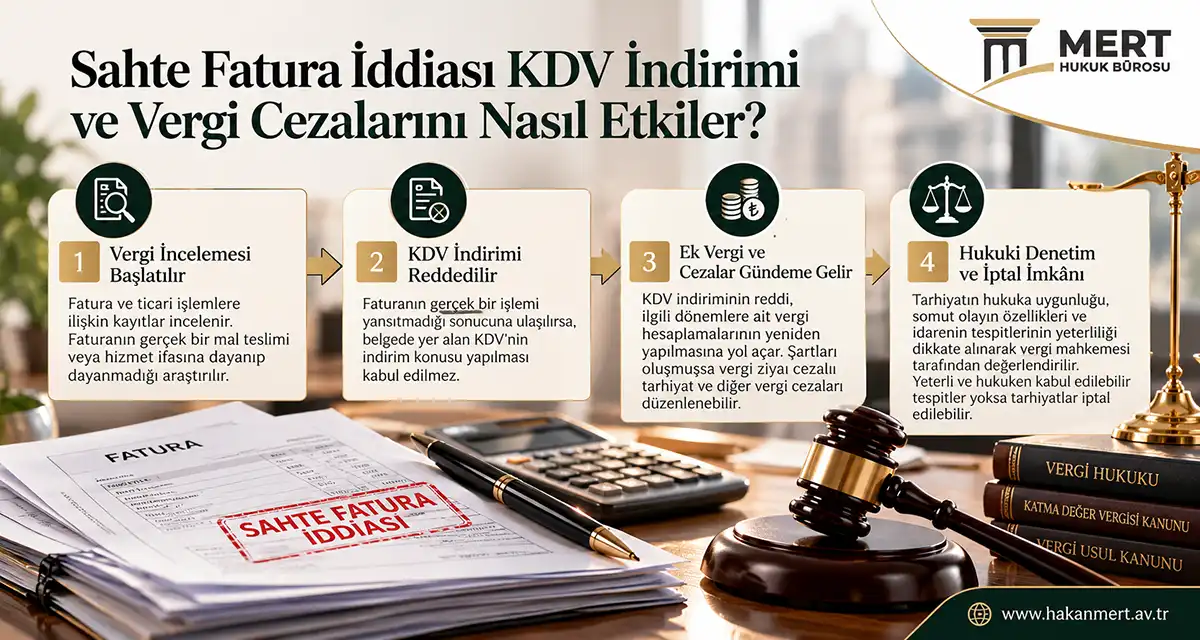 Sahte Fatura Nedeniyle KDV İndiriminin Reddi: İddialar KDV indirimi ve Vergi Cezalarını Nasıl Etkiler?